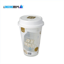 Copas de plástico IML descartáveis ​​300 ml/400ml de bebida quente/fria de bebida para tomar suco de água café ou chá
